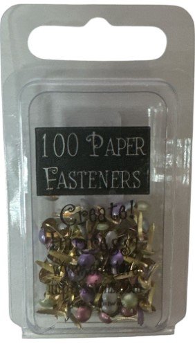 MINI TACHUELAS O BRADS COLORES PASTELES PERLADO (100PZ)