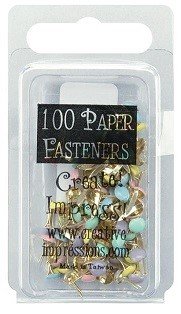 MINI TACHUELAS O BRADS COLORES PASTELES (100PZ)