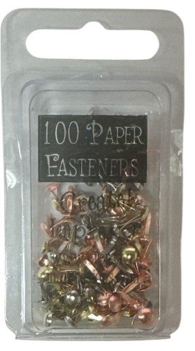 MINI TACHUELAS O BRADS METALIZADOS DORADO, PLATEADO Y ROSE GOLD (100PZ)