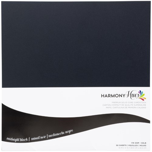 BLOCK HARMONY NEGRO 50 HOJAS 176GR 12"X12"