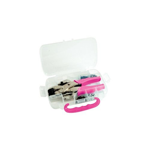 KIT PERFORADORA DE OJAL ROSADO CON ACCESORIOS