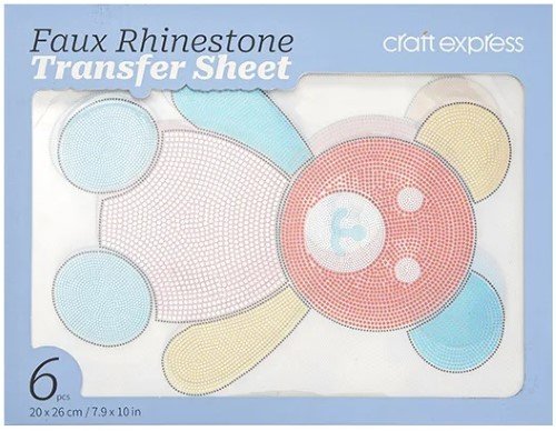 HOJA DE TRANSFERENCIA DIAMANTES OSO 20X26CM 6PCS
