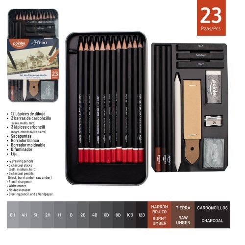 SET DIBUJO AVANZADO ARTPRO 23 PZ CON ESTUCHE POINTER