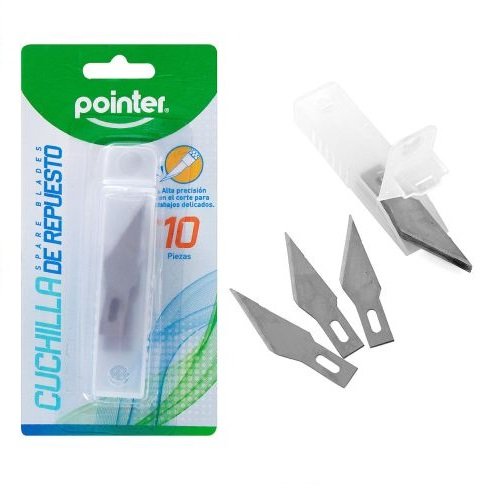 SET DE 10 UND REPUESTOS PARA CUCHILLA 40MM POINTER